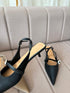 Women Slid On Kitten Heels
